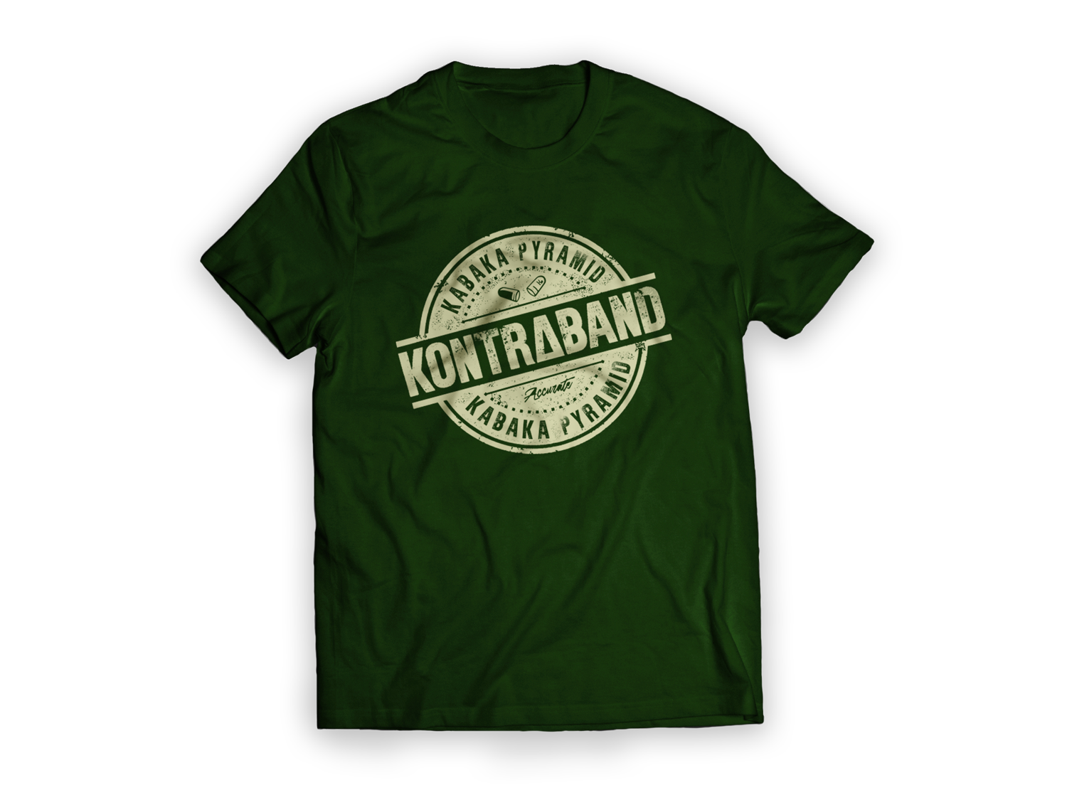 Kontraband Stamp Green Tee
